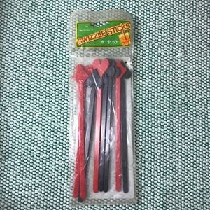 Vintage new in package swizzle sticks